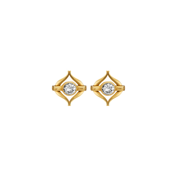 Eboris Link 18K Gold Earring w. Lab-Grown Diamond