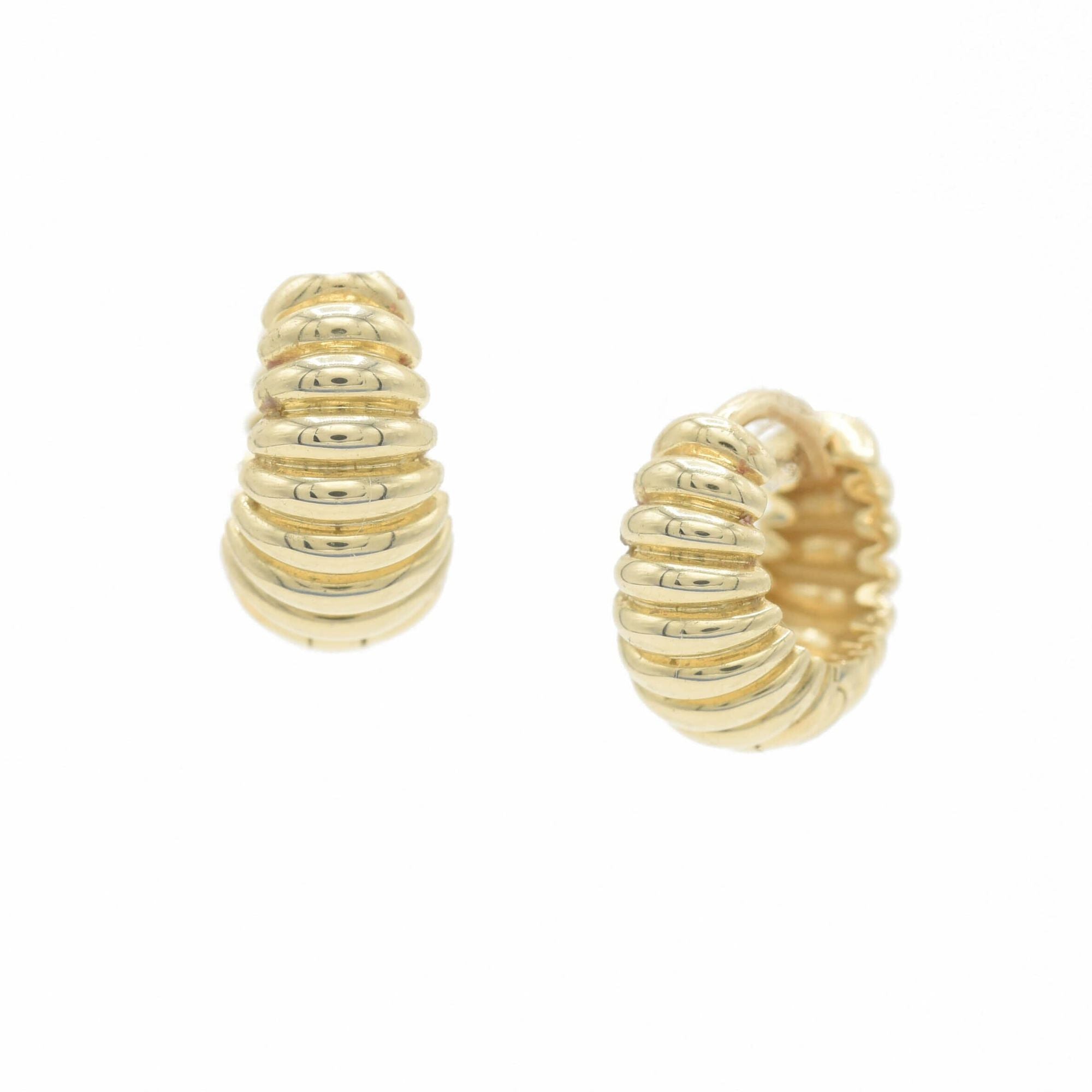 Puffies 14K Gold Hoops – The Jewellery Room