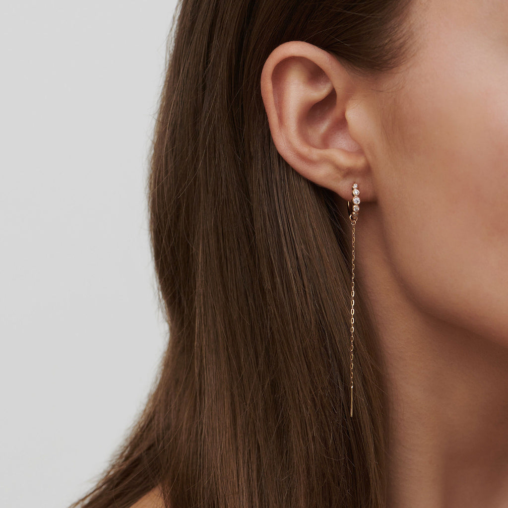 Purity Chain 14K Gold Earring Pendant