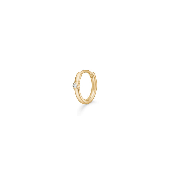 Purity Mini 14K Gold Earring w. Diamond