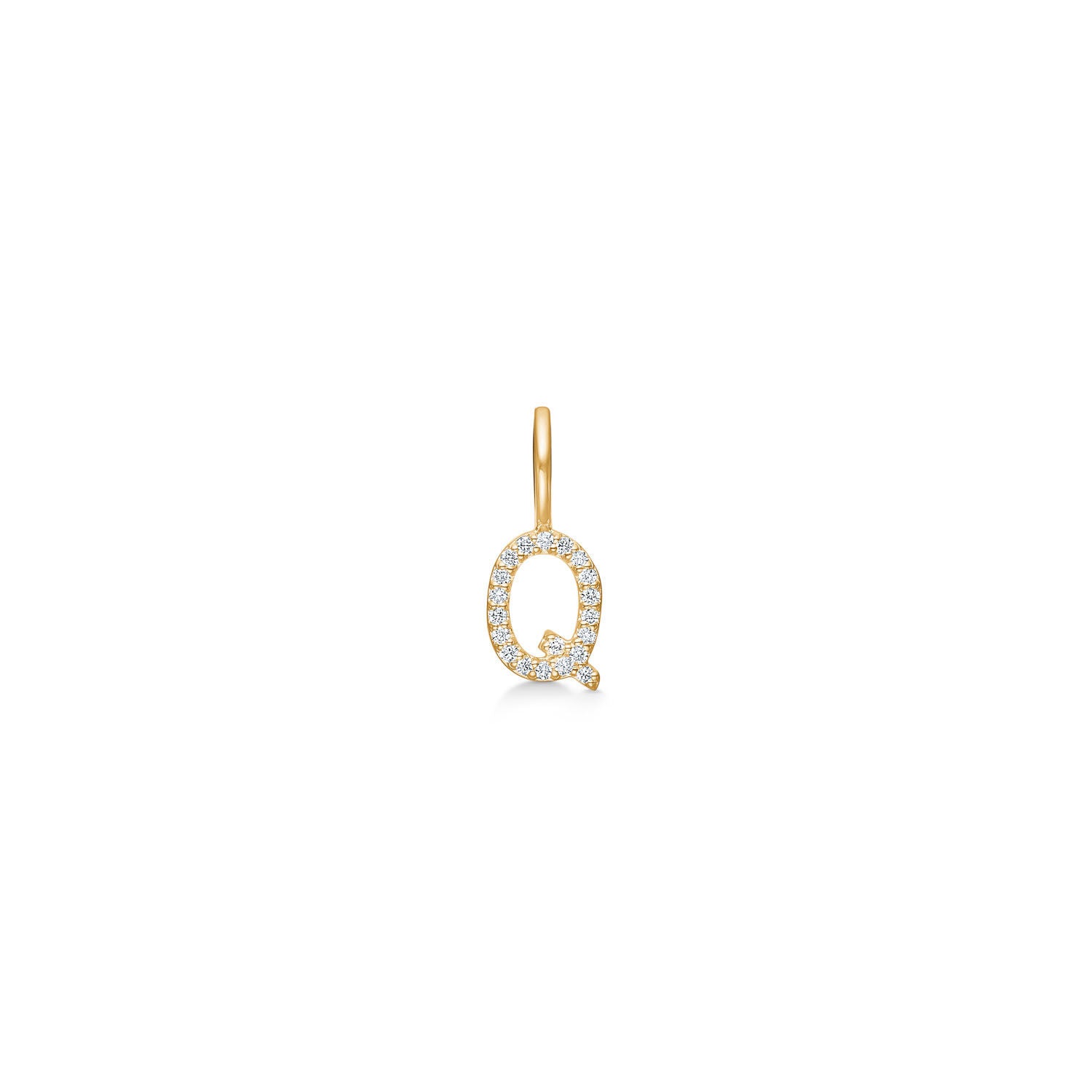 My Q 18K Gold Pendant w. Diamonds