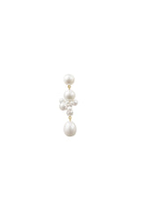 Perle Splash Single 14K Gold Earring w. Pearl