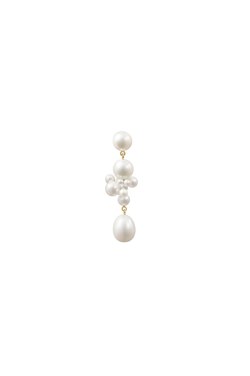 Perle Splash Single 14K Guld Ørering m. Perle