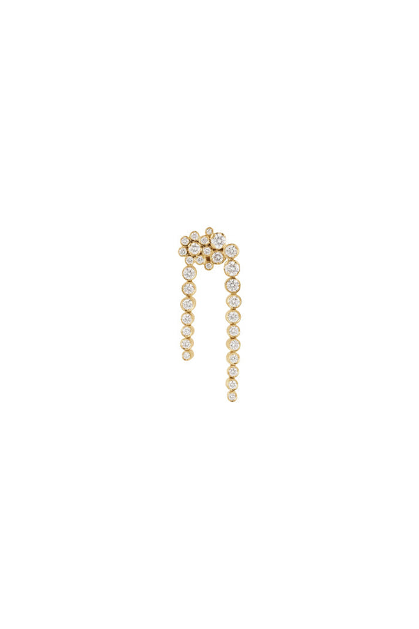 Petite Fontaine Single 18K Gold Earring w. Diamond