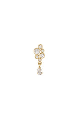 Petite Splash Single 18K Guld Ørering m. Diamant