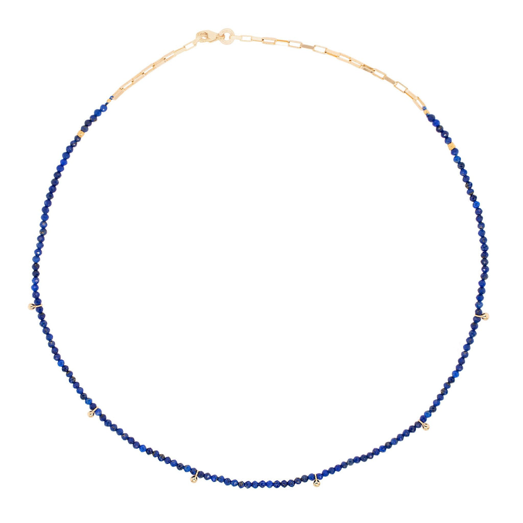Gold Plated Necklace w. Lapis