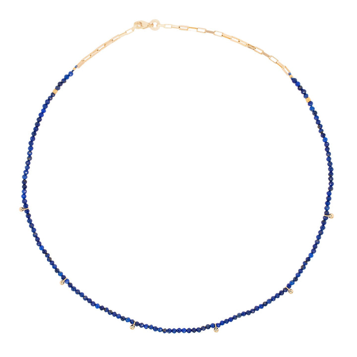 Gold Plated Necklace w. Lapis