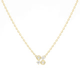 Quartet 14K Gold Necklace w. Diamonds