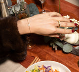 Quartet 14K Gold Bracelet w. Diamonds