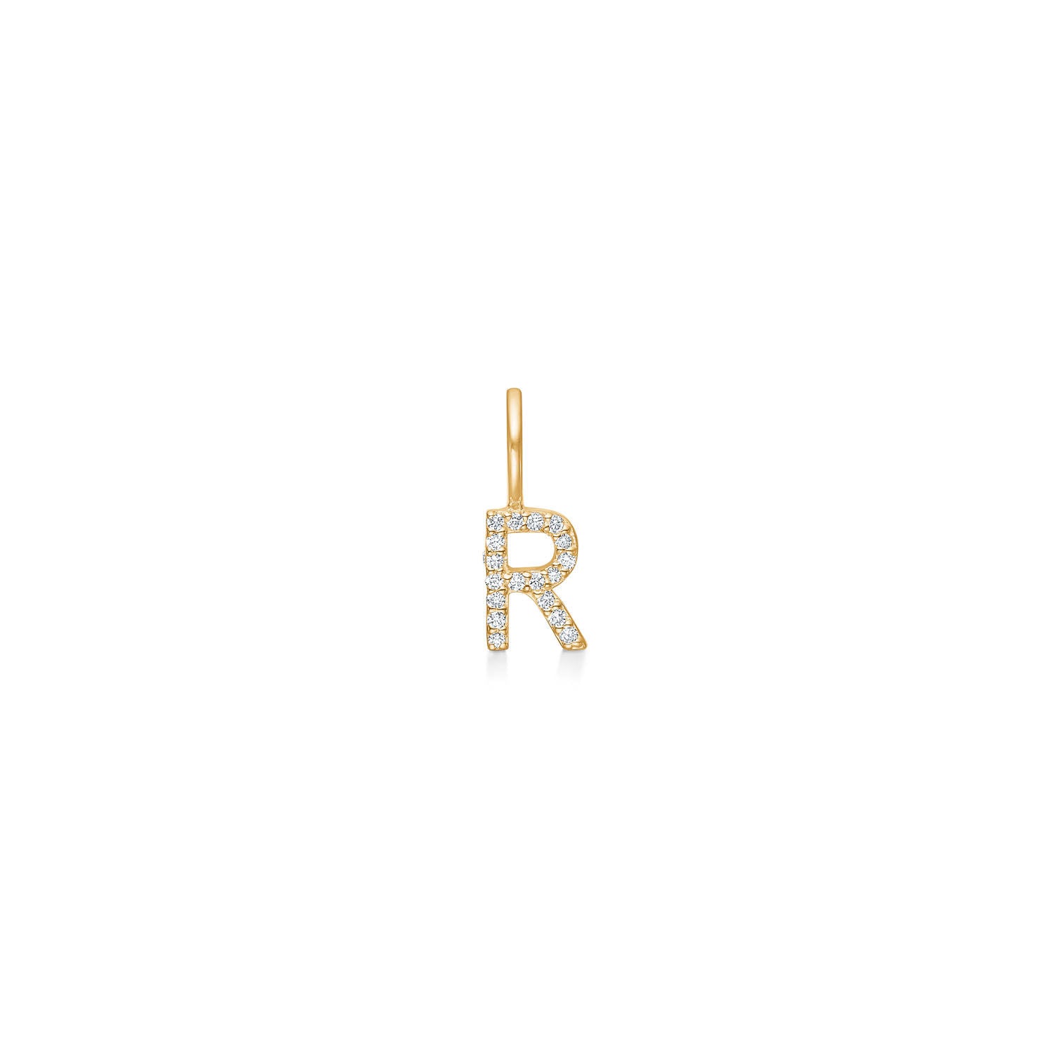 My R 18K Gold Pendant w. Diamonds