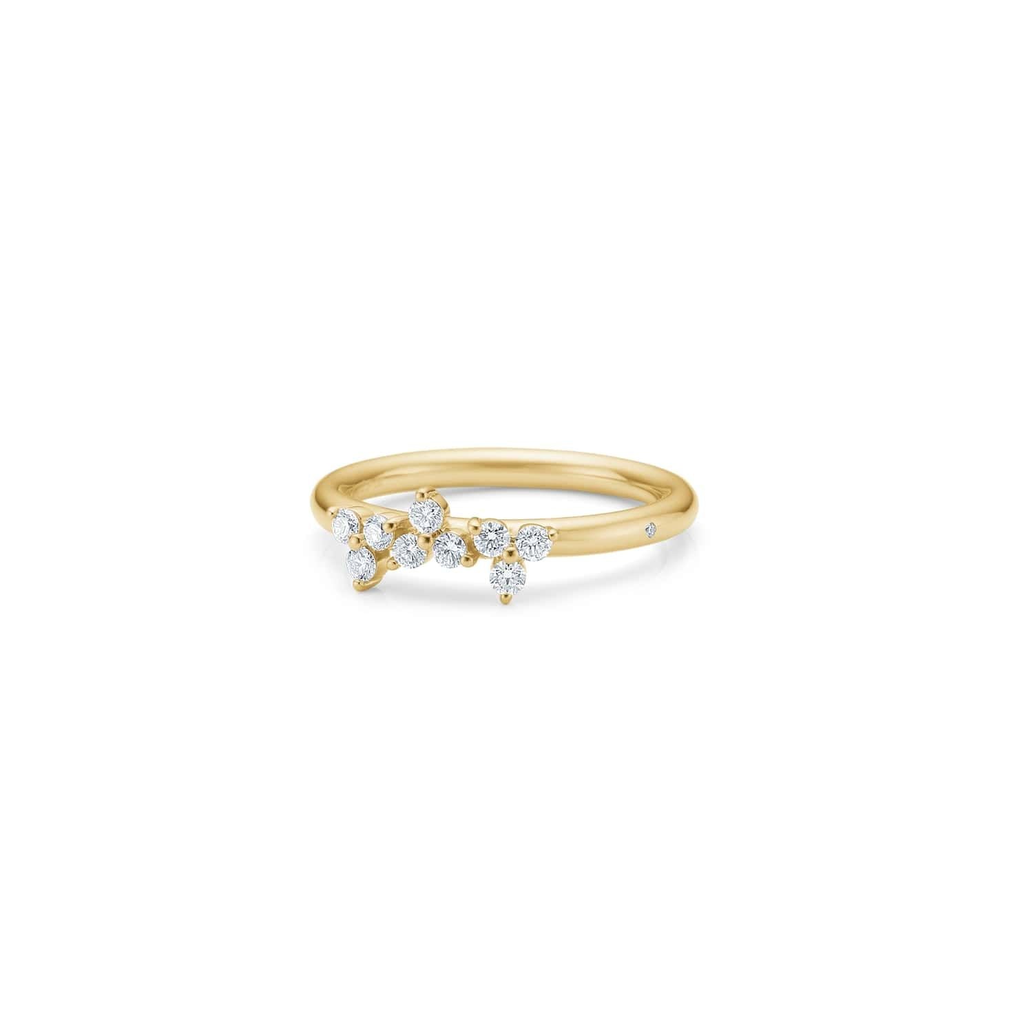 Fryd Goldring aus 18K mit 10 Diamanten