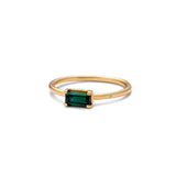 Nord Green S 18K Guld Ring m. Turmalin & Diamant