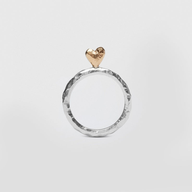 Ringo Heart 18K Gold & Silver Ring