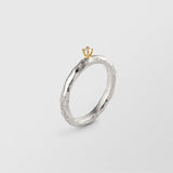 Ringo 18K Guld & Sølv Ring m. Hvid Diamant