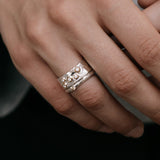 Ringo 18K Guld & Sølv Ring m. Kaffefarvet Diamant