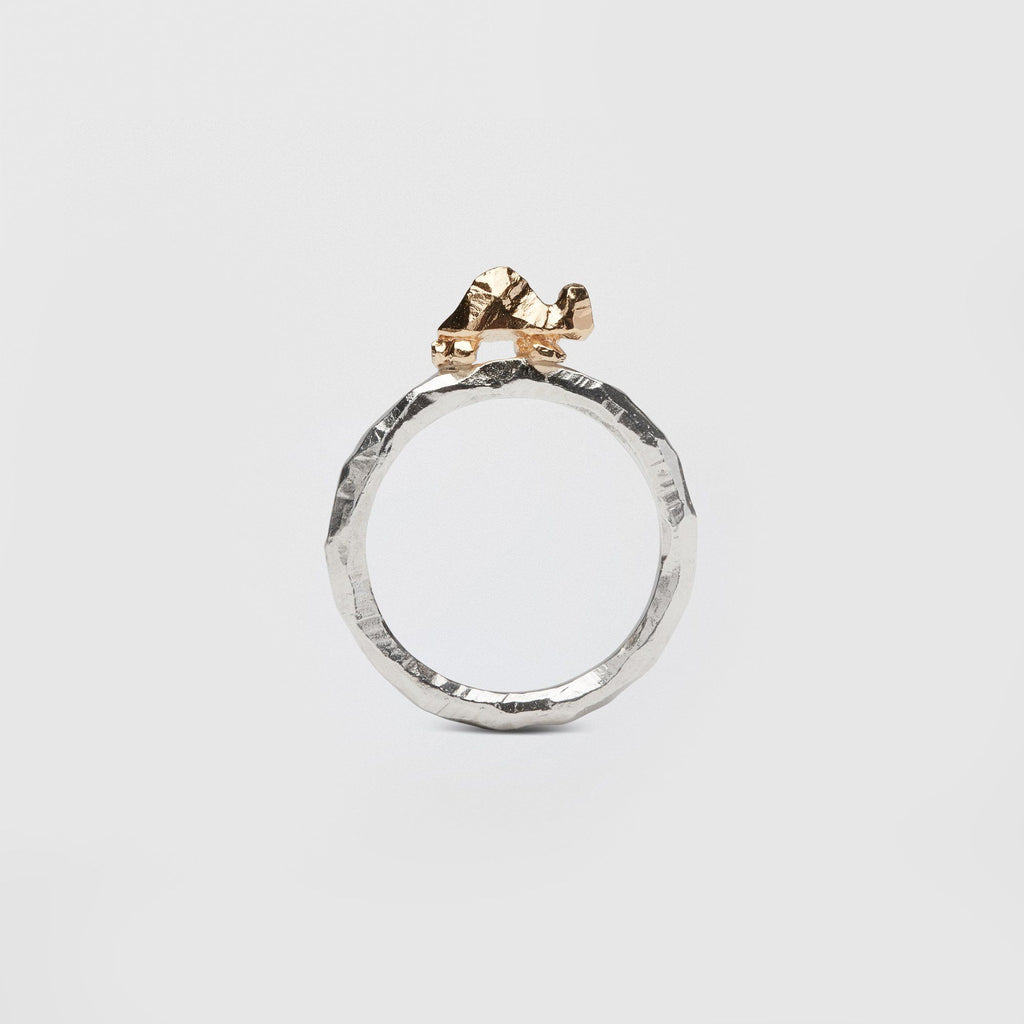 Ringo Turtle 18K Gold & Silver Ring