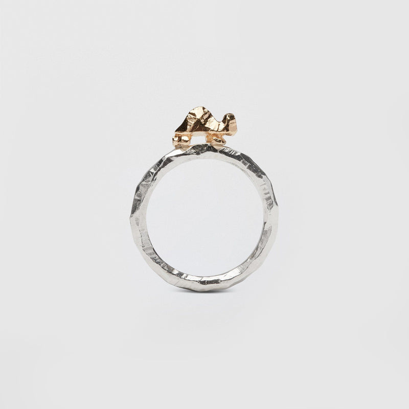 Ringo Turtle 18k Guld & Sølv Ring