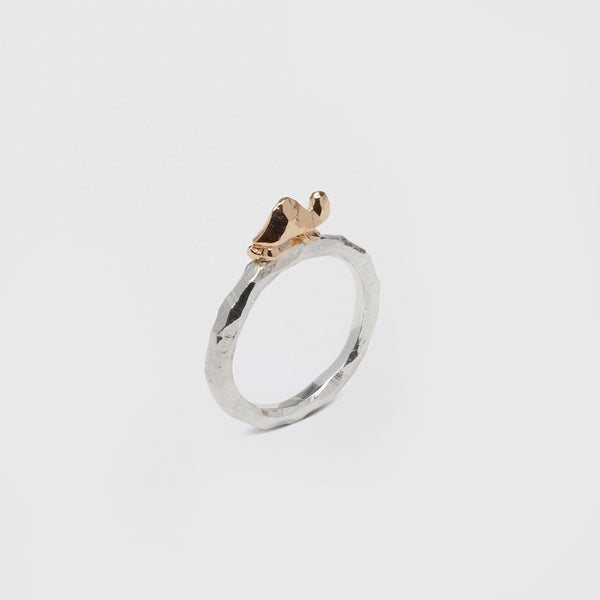 Ringo Turtle 18K Gold & Silver Ring