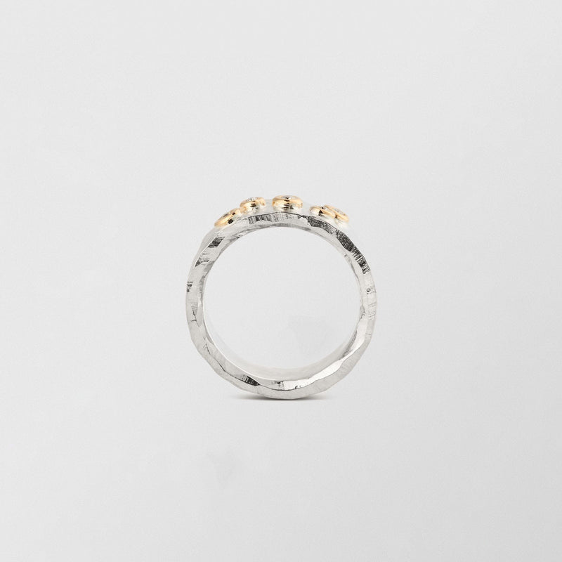 Ringo 18K Guld & Sølvring m. Diamant