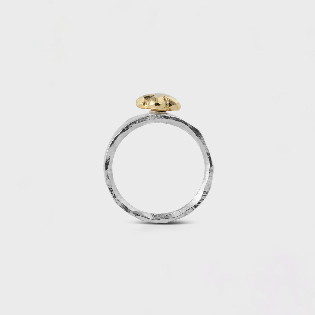 Ringo Flower Sigill Silver & Gold Ring