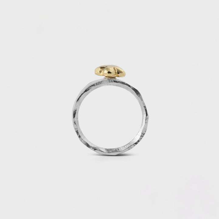 Ringo Flower Sigill Silver & Gold Ring
