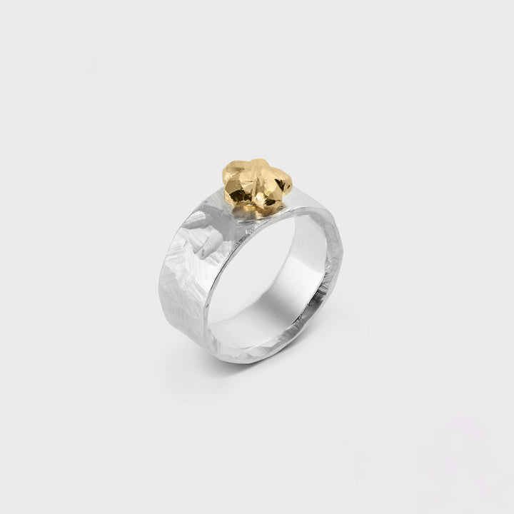 Ringo Flower Sigill Silver & Gold Ring