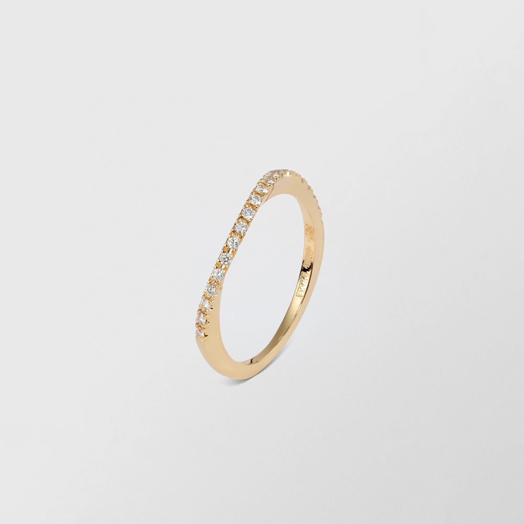 Waves 18K Gold Ring w. 0.21ct Diamond