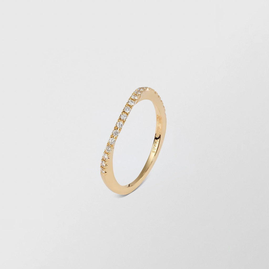 Waves 18K Gold Ring w. 0.21ct Diamond