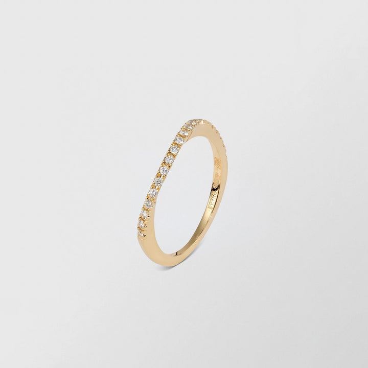 Waves 18K Gold Ring w. 0.21ct Diamond