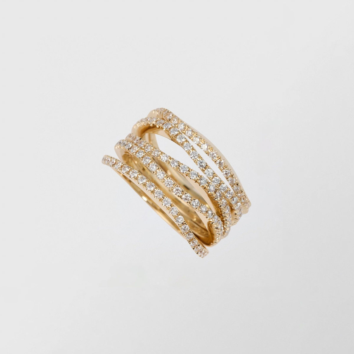 Waves Ocean 18K Guld Ring m. 1.05ct Diamant