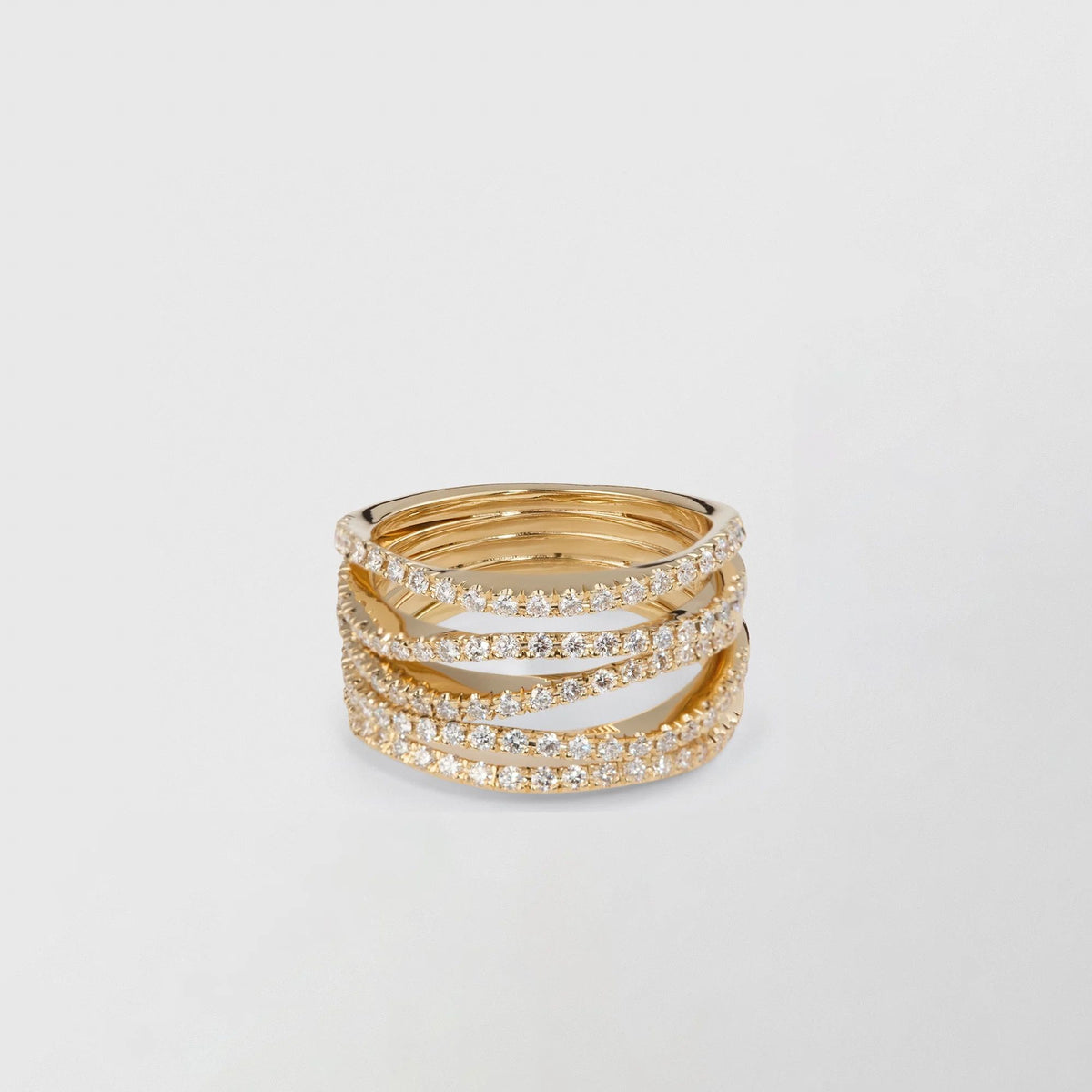 Waves Ocean 18K Guld Ring m. 1.05ct Diamant
