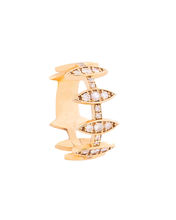 Losange 18K Gold, Whitegold or Rosegold Ring w. Diamonds
