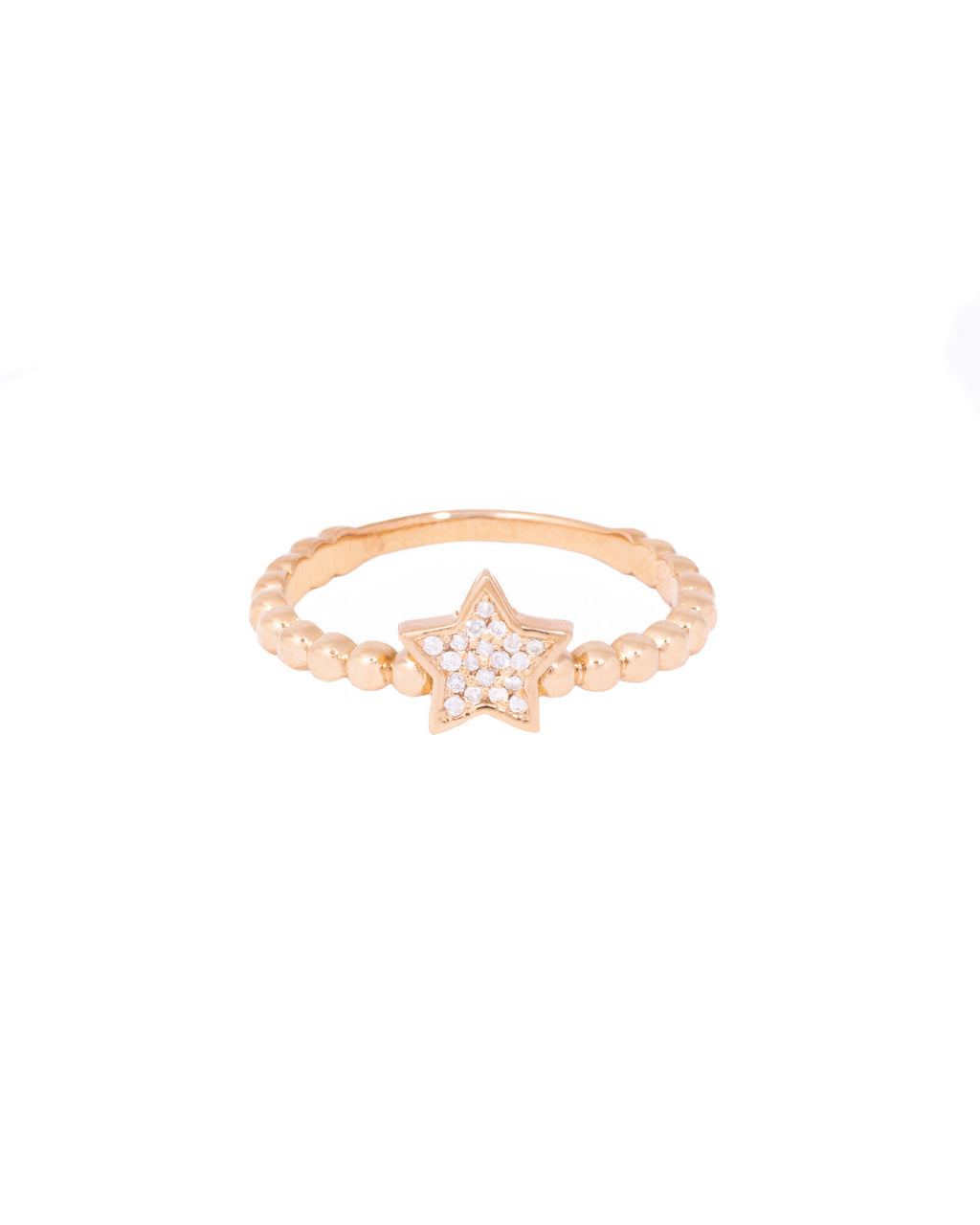 Star Bubble 18K Gold, Whitegold or Rosegold Ring w. Diamonds