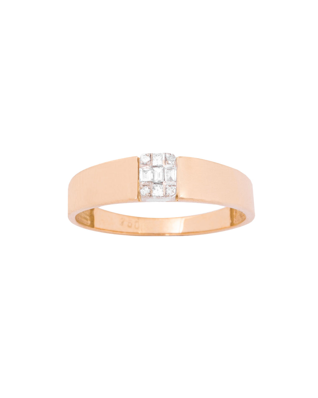 Closed 18K Gold, Whitegold or Rosegold Ring w. Diamonds