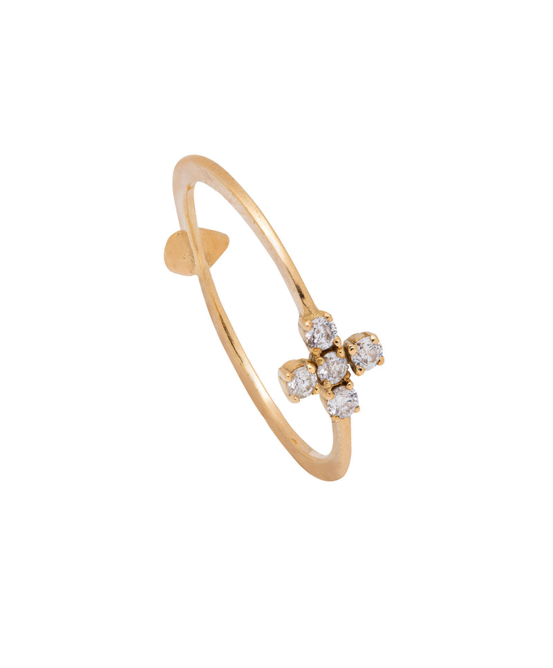 Double Face 18K Gold, Whitegold or Rosegold Ring w. Diamonds