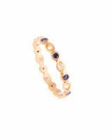 Losange & Round 18K Gold, Whitegold or Rosegold Ring w. Diamonds