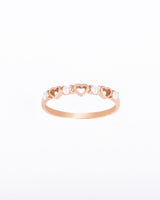 Hearts 18K Gold, Whitegold or Rosegold Ring w. Diamonds