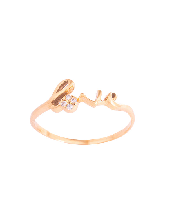 Love 18K Guld, Hvidguld eller Rosaguld Ring m. Diamanter