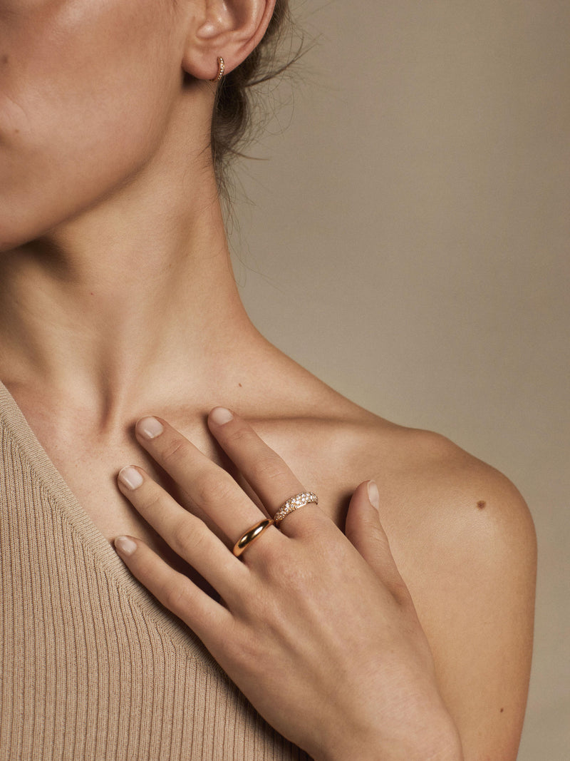 Reflection 18K Gold, Whitegold or Rosegold Ring w. Lab-Grown Diamonds