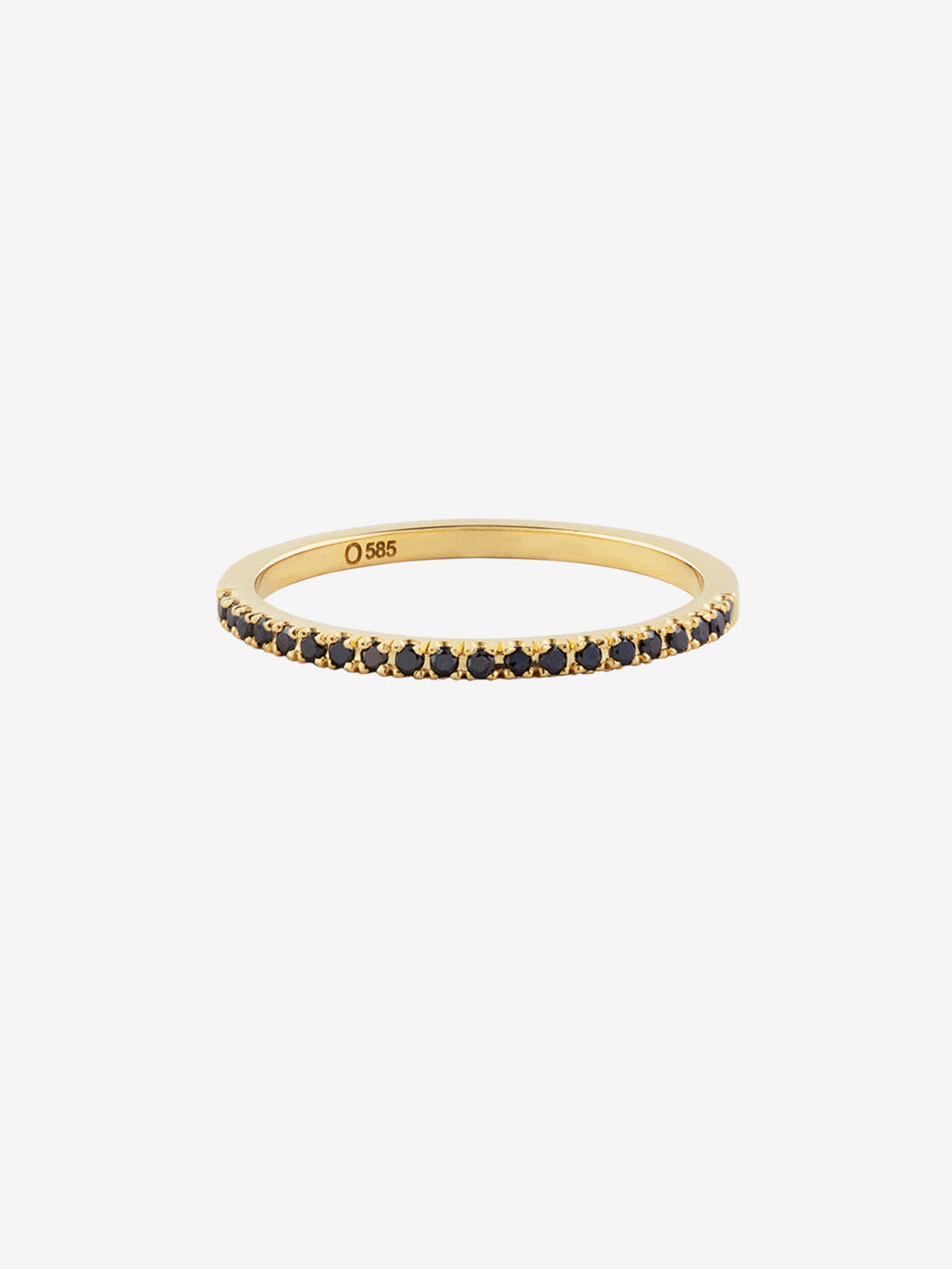 OUVERTURE | Black Eternity 0.12 14K Gold Ring w. Diamonds