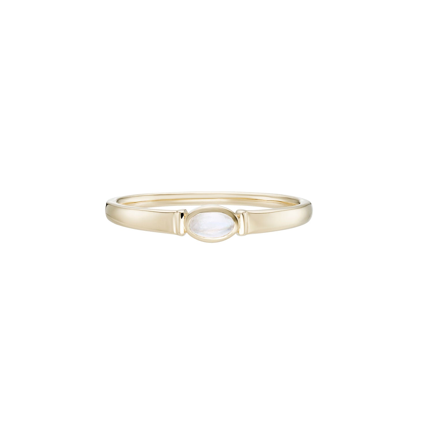 Rondelle 9K Gold Ring w. Moonstone