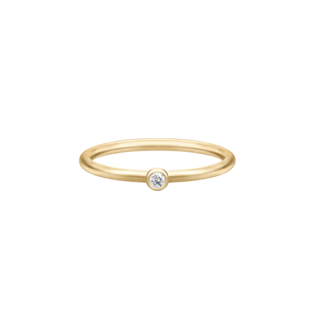 Finesse Clear Gold Plated Ring w. Zirconia