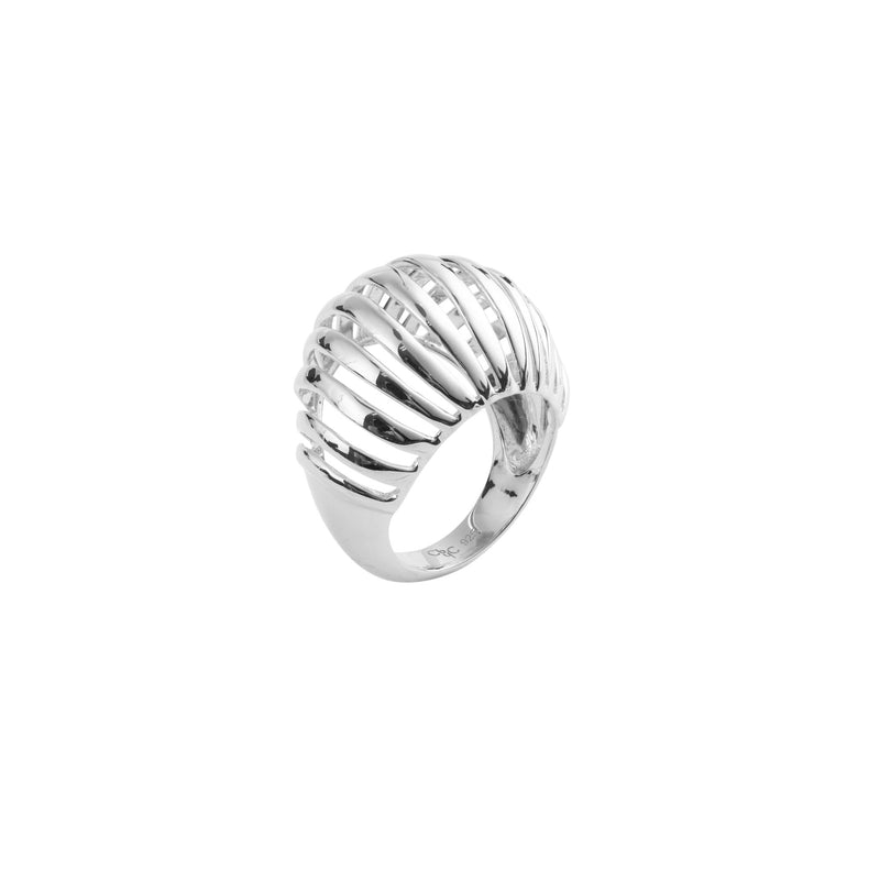 Ribbed VOID Sølv Ring