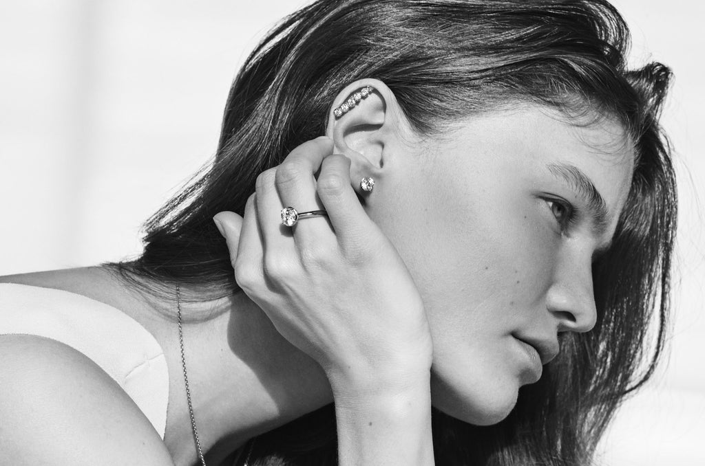 No 1 Solitaire 18K White Gold Ring w. Diamond