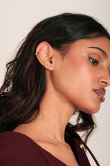 Rising Romance 18K Gold Hoop w. Diamonds