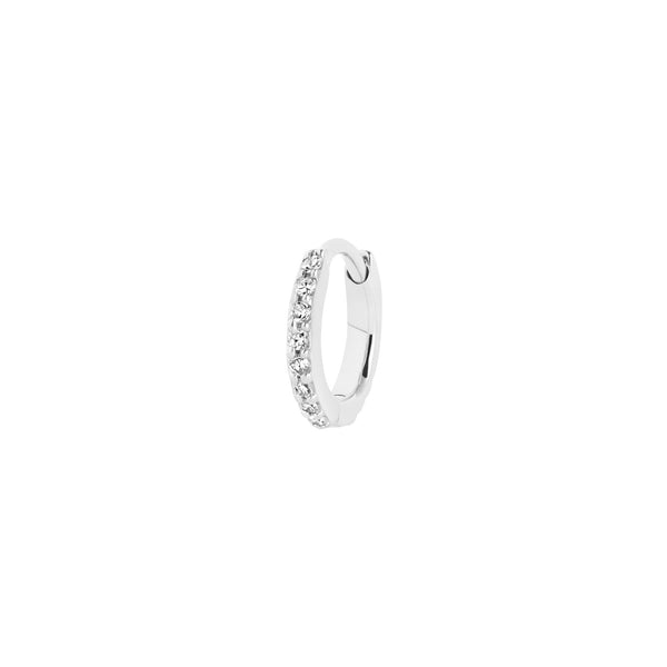 Rainbow 6 14K Hvidguld Huggie m. Lab-Grown Diamanter