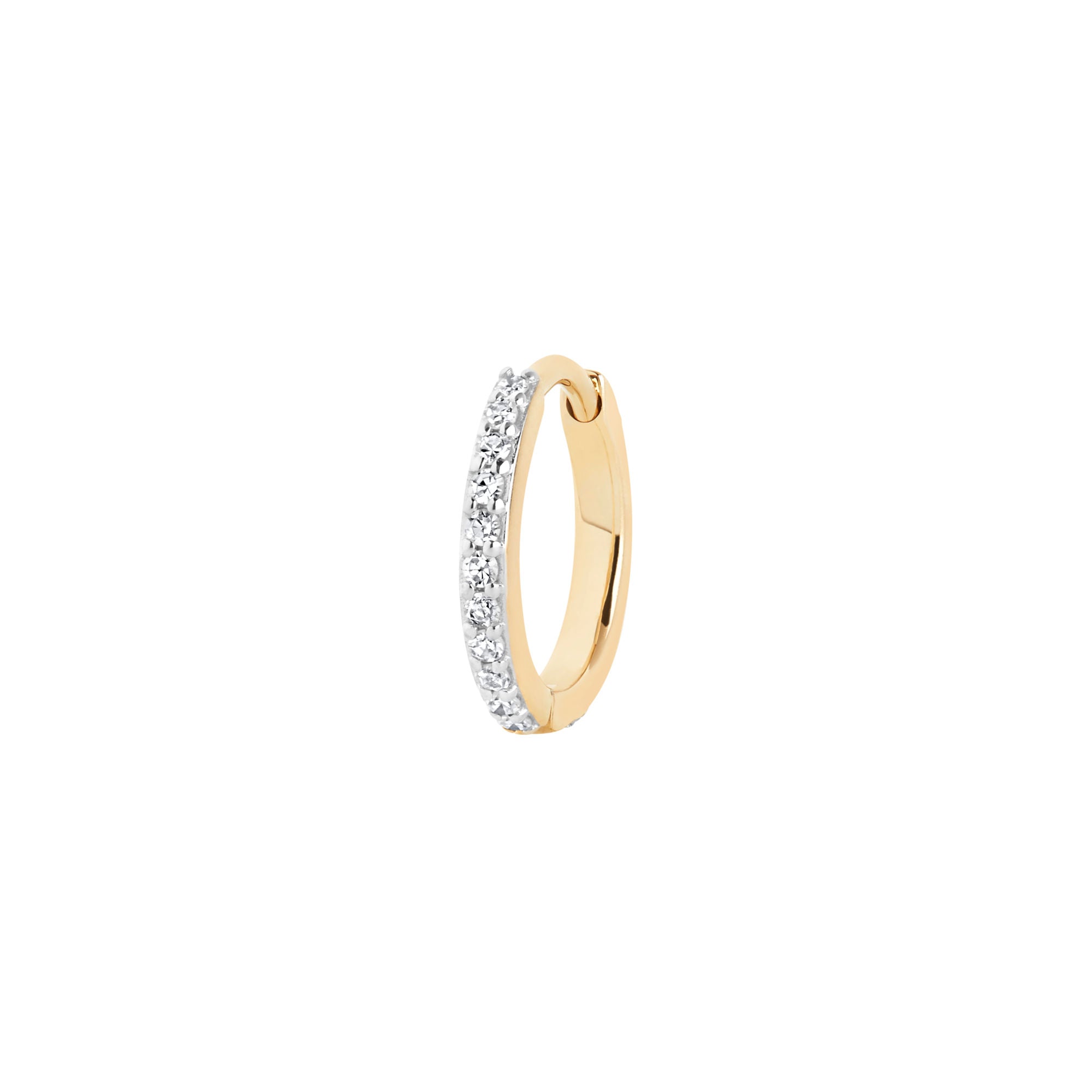 Rainbow 8 Huggie 14K Gold Huggie w. Lab-Grown Diamonds