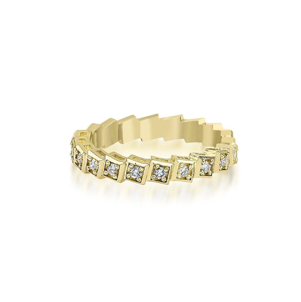 Rhea 18K Gold Ring w. Diamonds