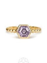 Lilla Safir Hex 14K Guld Ring