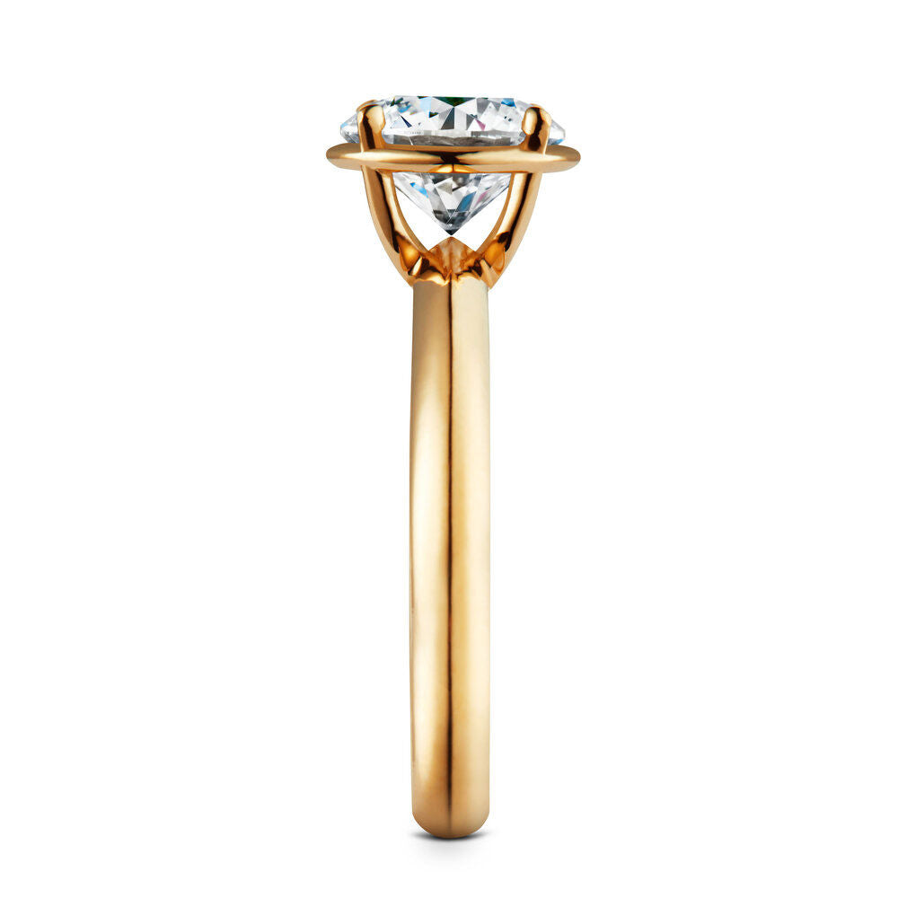 No 1 Solitaire 18K Gold Ring w. Diamond